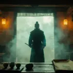Where Winds Meet character creation hero scene in a wuxia tavern